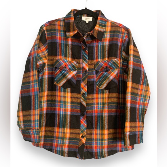 ⭐️HOST PICK⭐️ NEW Washed Cotton Plaid Shacket Size Small - Picture 3 of 10